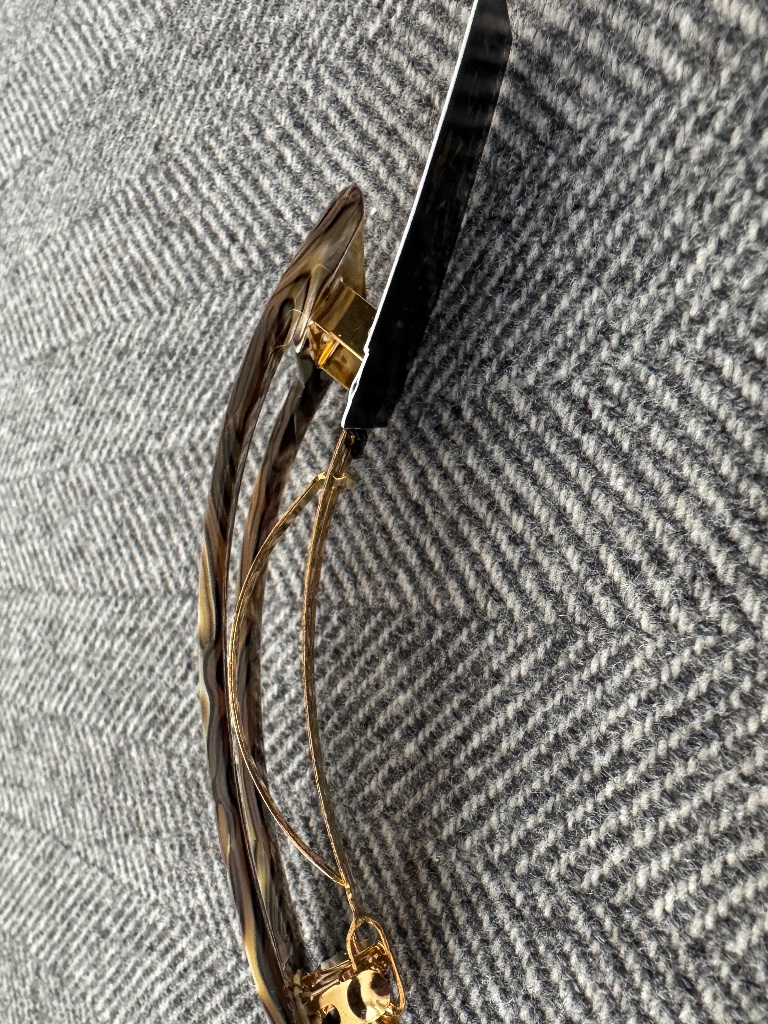 Nwt, France Luxe Cut Out Barrette In Onyx Pattern — image 6 of 8